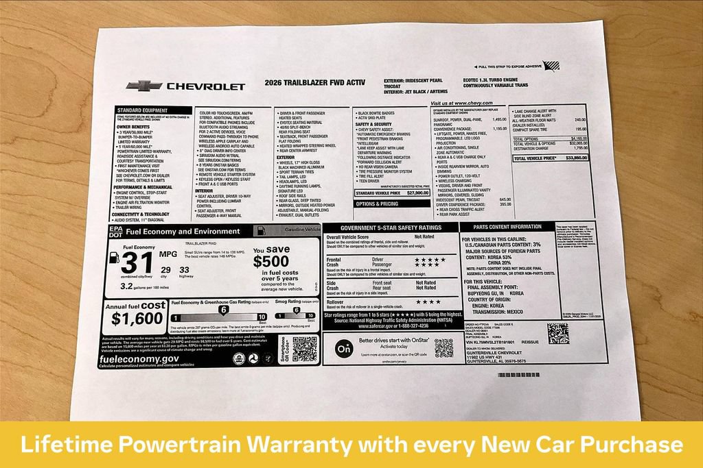 New 2026 Chevrolet TrailBlazer ACTIV w/ Convenience Package FWD image 14