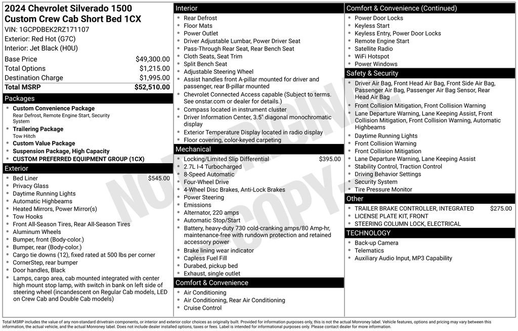 Used 2024 Chevrolet Silverado 1500 Custom AWD/4WD image 4