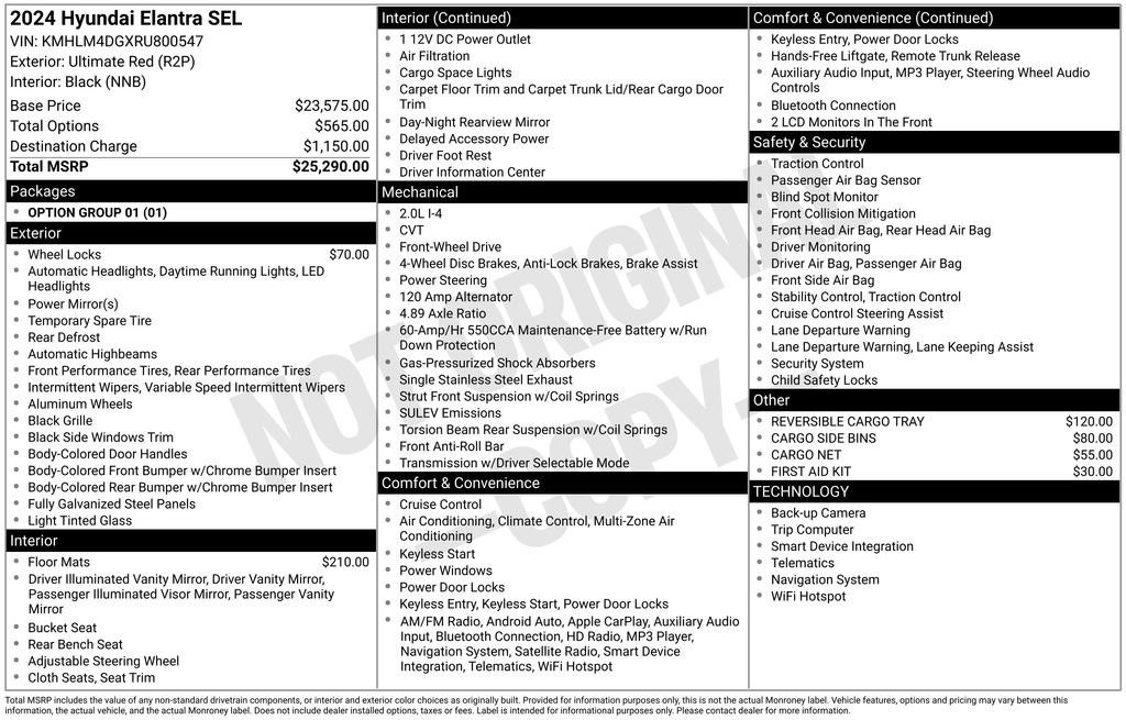 Used 2024 Hyundai Elantra SEL image 37