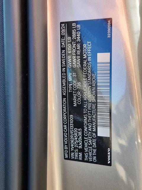 Certified 2025 Volvo XC90 B6 Core w/ Protection Package Premier image 25