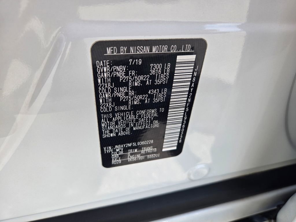 Used 2020 Nissan Armada Platinum w/ Platinum Reserve Package image 19