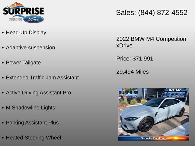 Used 2022 BMW M4 xDrive Competition w/ M Carbon Exterior Package AWD/4WD image 17