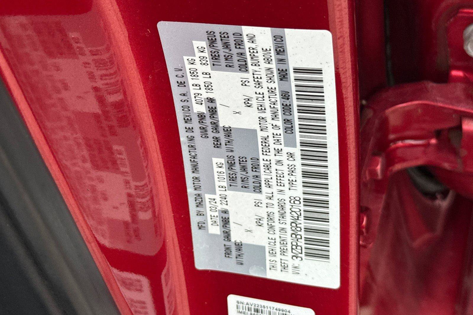 Used 2024 MAZDA MAZDA3 s FWD image 30