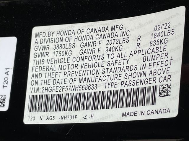 Used 2022 Honda Civic Sport image 29