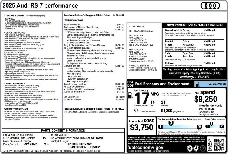 Used 2025 Audi RS 7 performance Sportback image 3