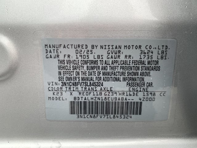 Used 2025 Nissan Versa SR w/ Trunk Package FWD image 37