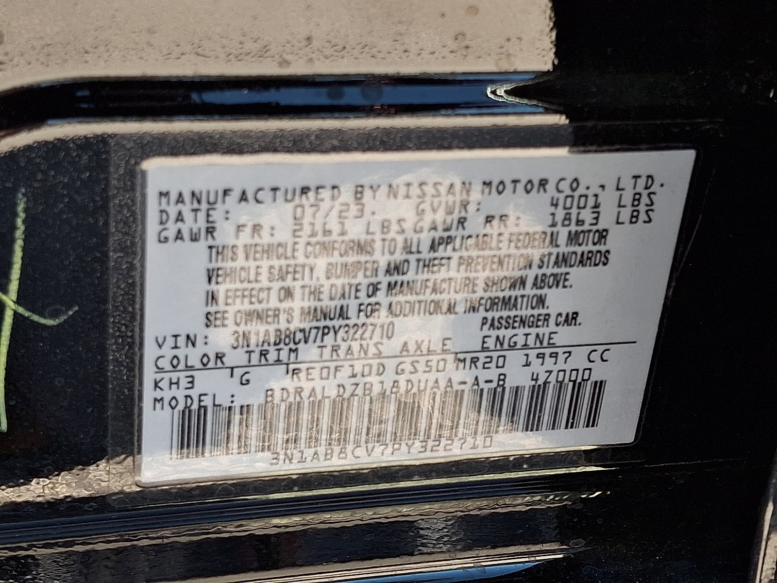 Certified 2023 Nissan Sentra SV w/ All-Weather Package FWD image 27