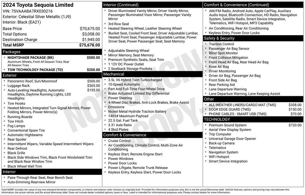 Certified 2024 Toyota Sequoia Limited w/ Nightshade Package AWD/4WD image 28