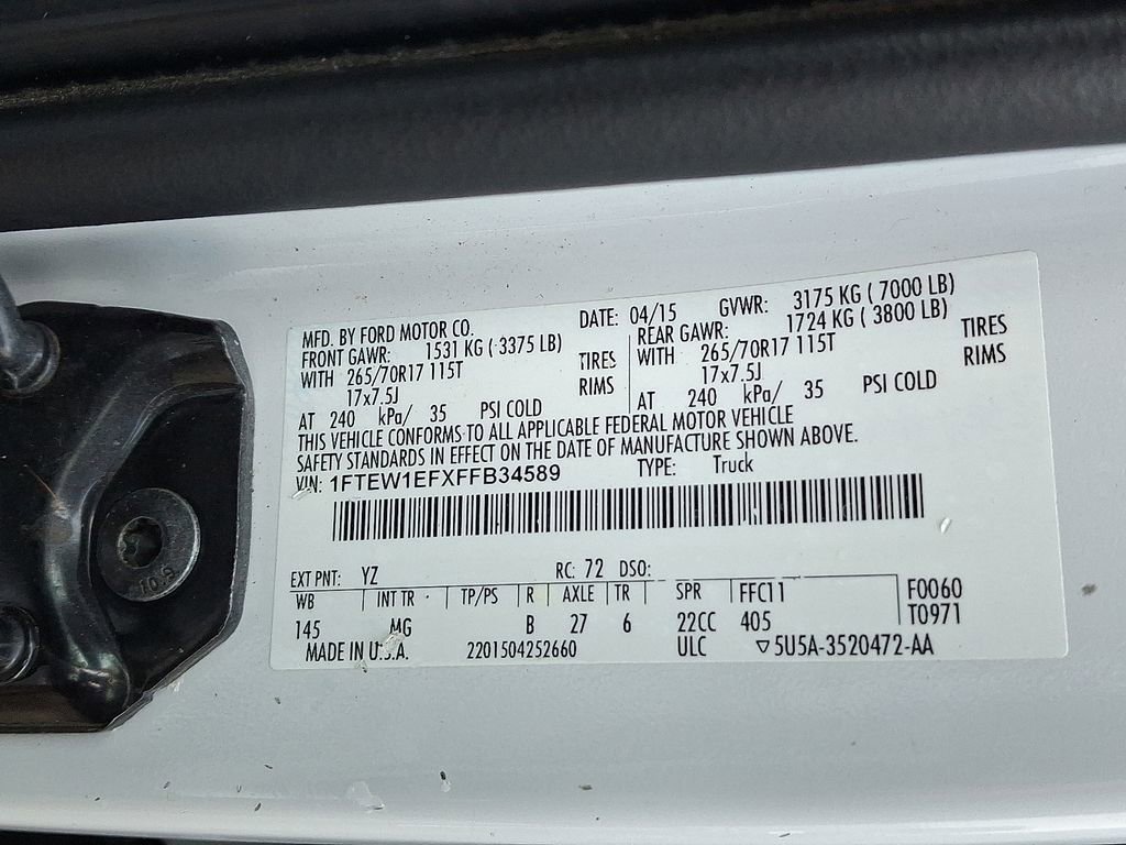 Used 2015 Ford F150 XLT AWD/4WD image 28