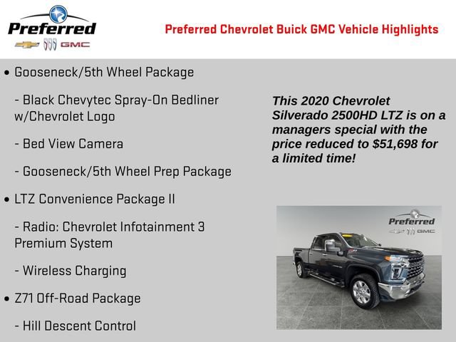 Certified 2020 Chevrolet Silverado 2500 LTZ w/ LTZ Plus Package AWD/4WD image 2