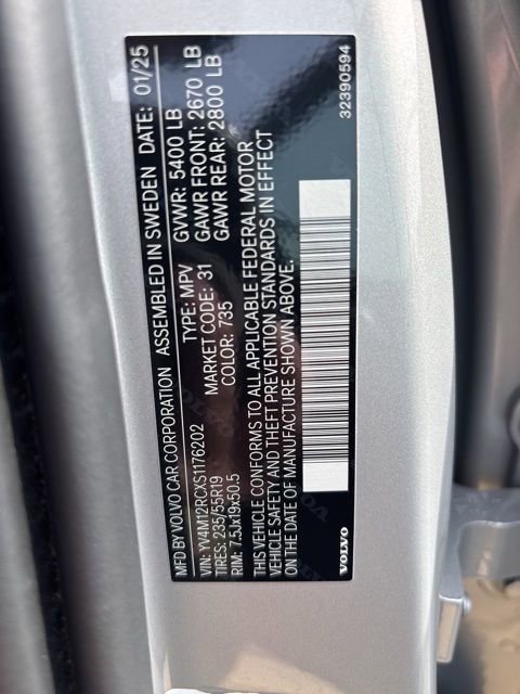 Used 2025 Volvo XC60 B5 Plus w/ Climate Package AWD/4WD image 27