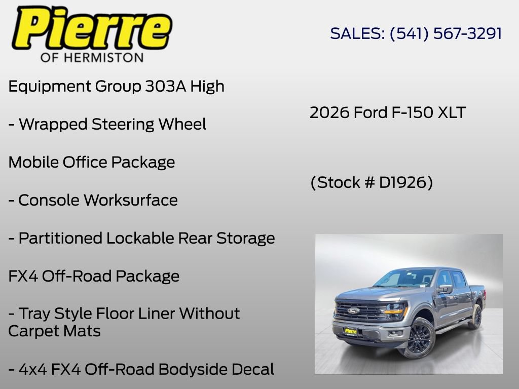 New 2026 Ford F150 XLT w/ Equipment Group 303A High AWD/4WD image 24