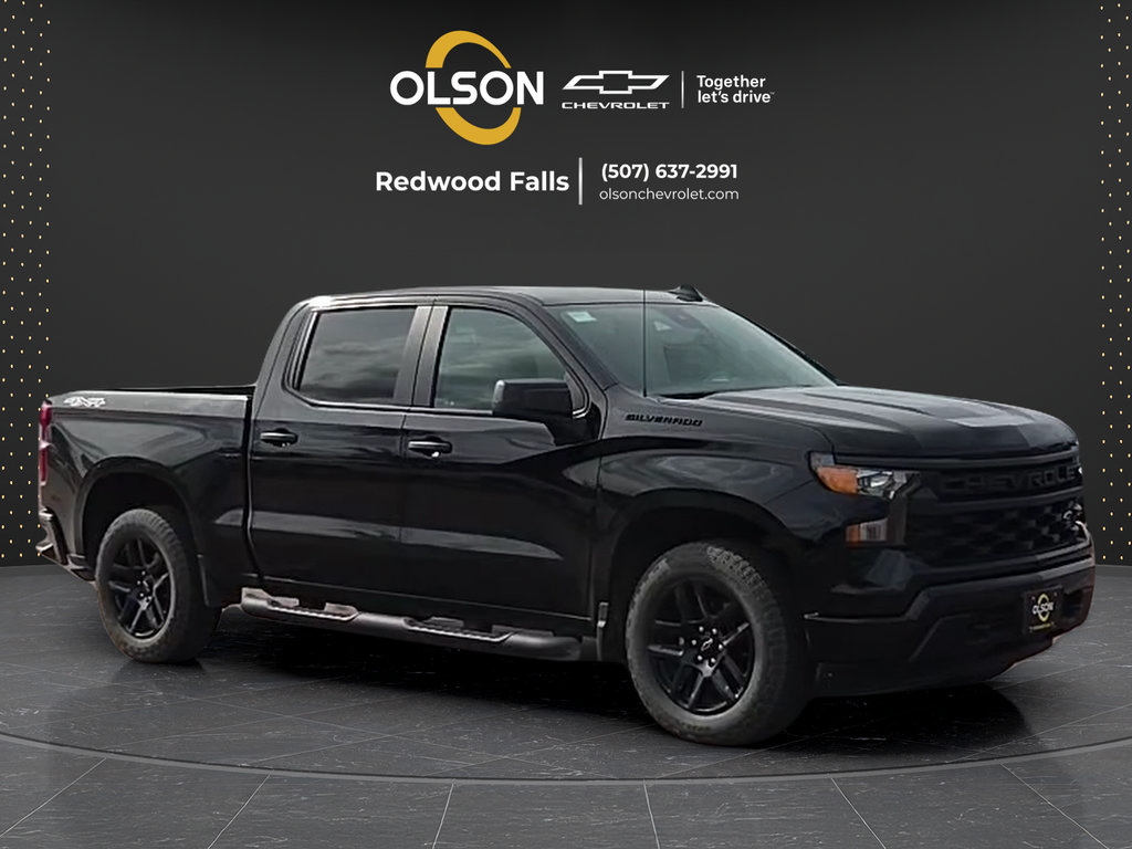 Used 2024 Chevrolet Silverado 1500 Custom w/ Turbomax Blackout Package AWD/4WD image 7