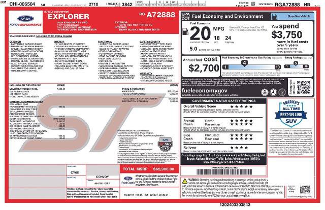 Certified 2024 Ford Explorer ST w/ Equipment Group 401A AWD/4WD image 31