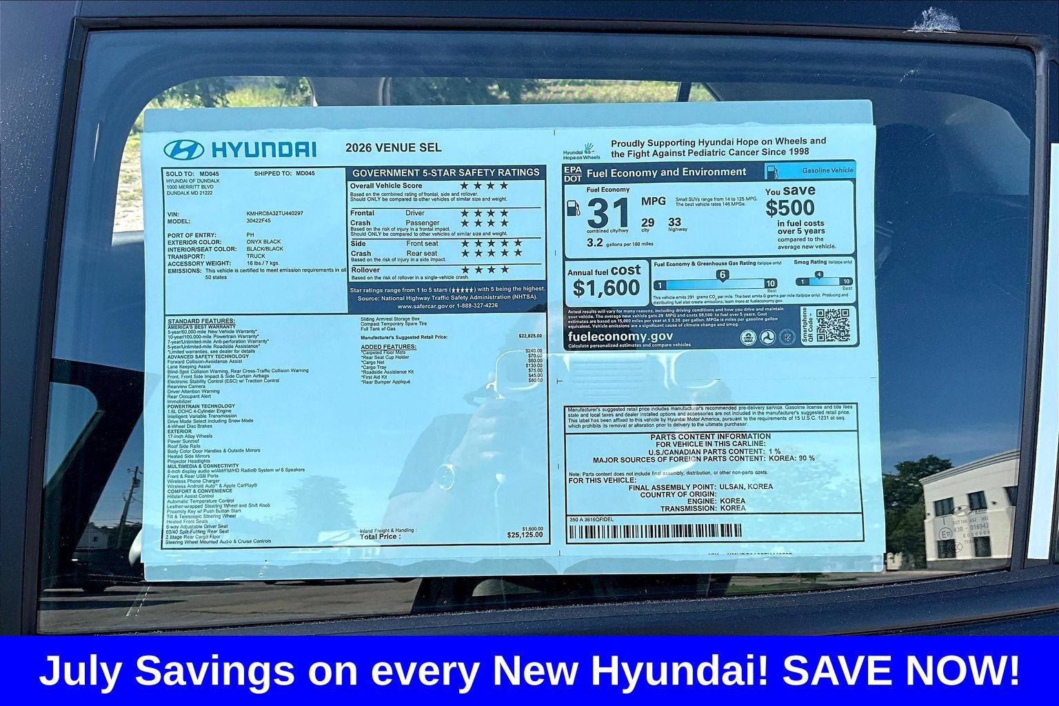 New 2026 Hyundai Venue SEL FWD image 17