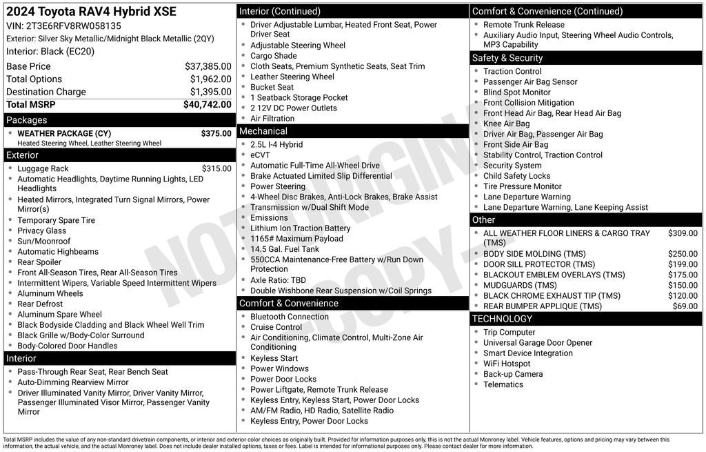 Used 2024 Toyota RAV4 XSE w/ Weather Package image 43