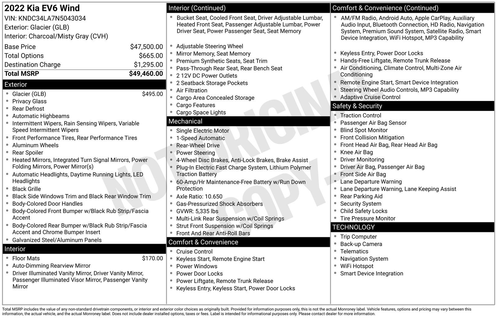 Used 2022 Kia EV6 Wind image 6