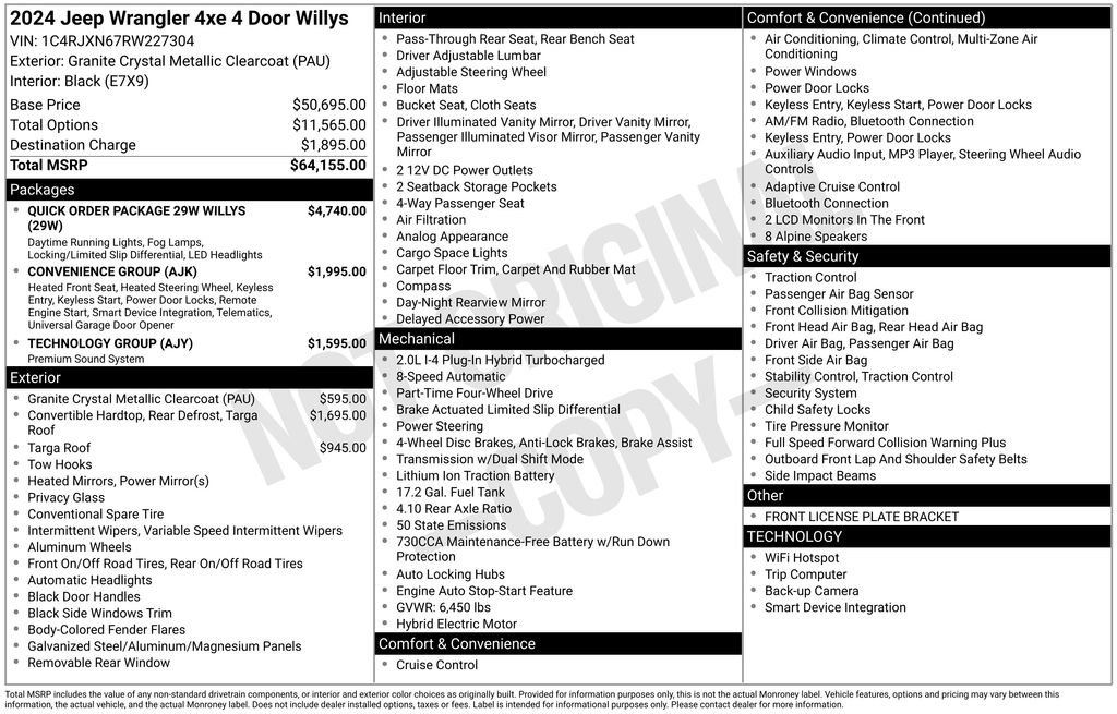 Used 2024 Jeep Wrangler Willys 4xe image 36