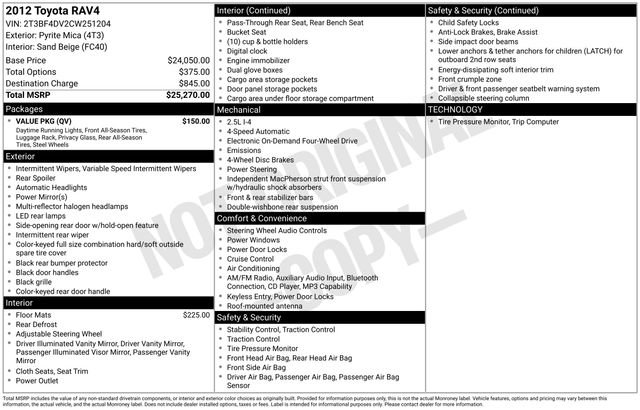 Used 2012 Toyota RAV4 4WD w/ Value Pkg image 52