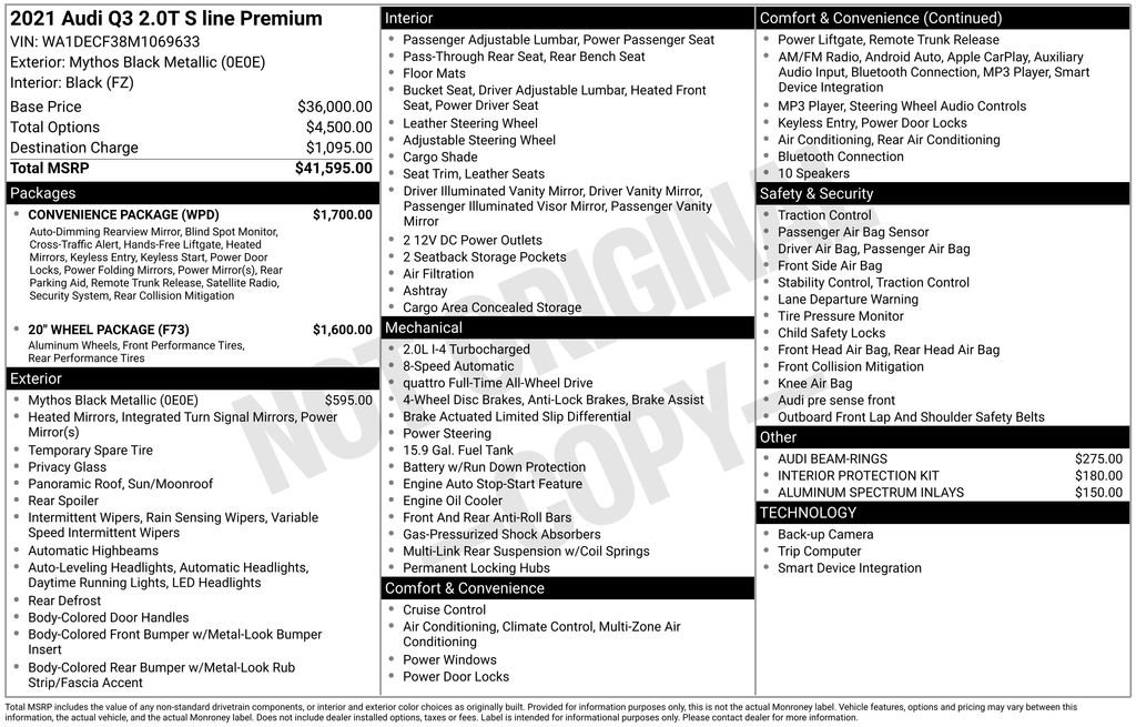 Used 2021 Audi Q3 2.0T Premium w/ Convenience Package image 35