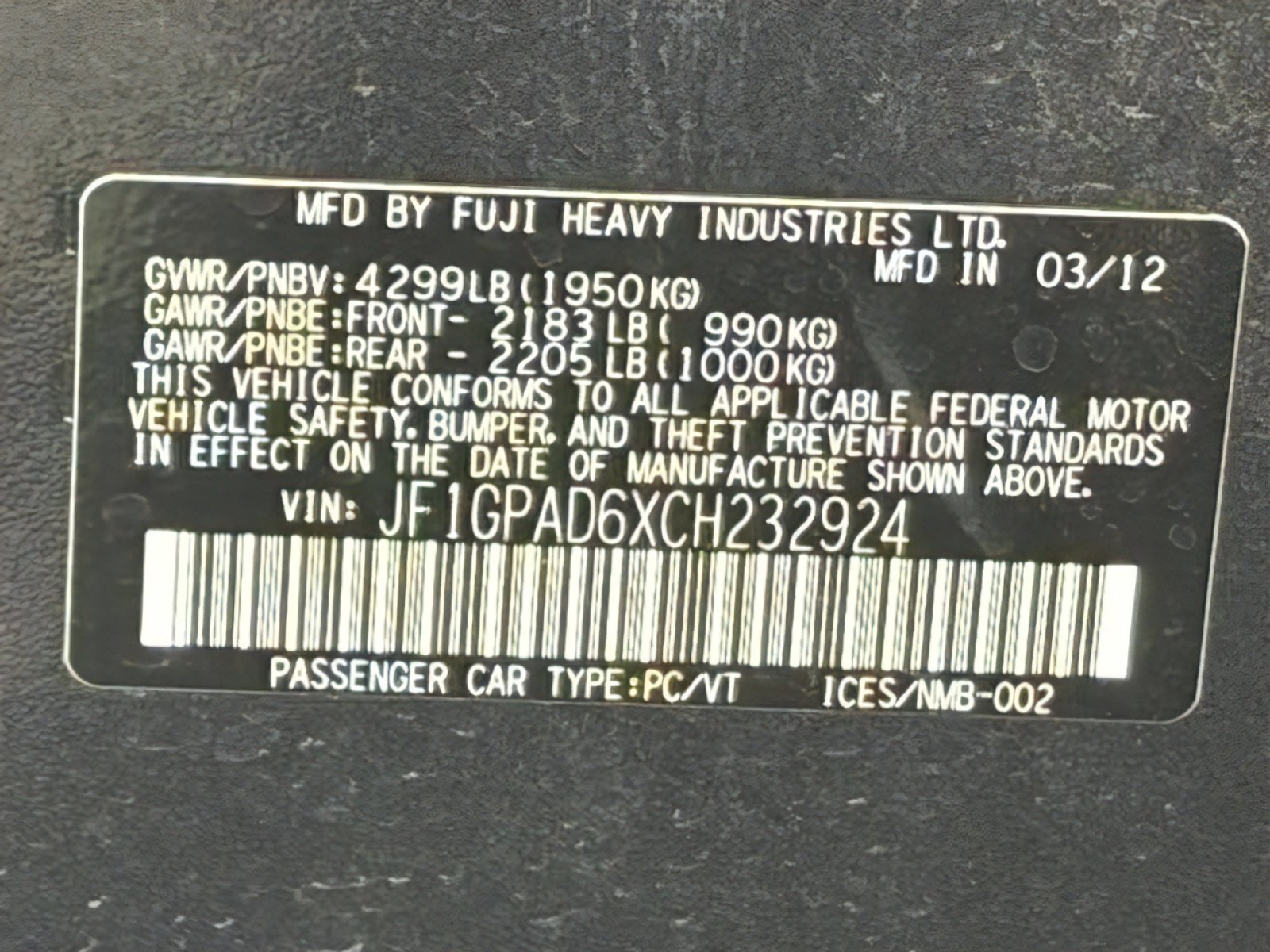 Used 2012 Subaru Impreza 2.0i Premium image 30