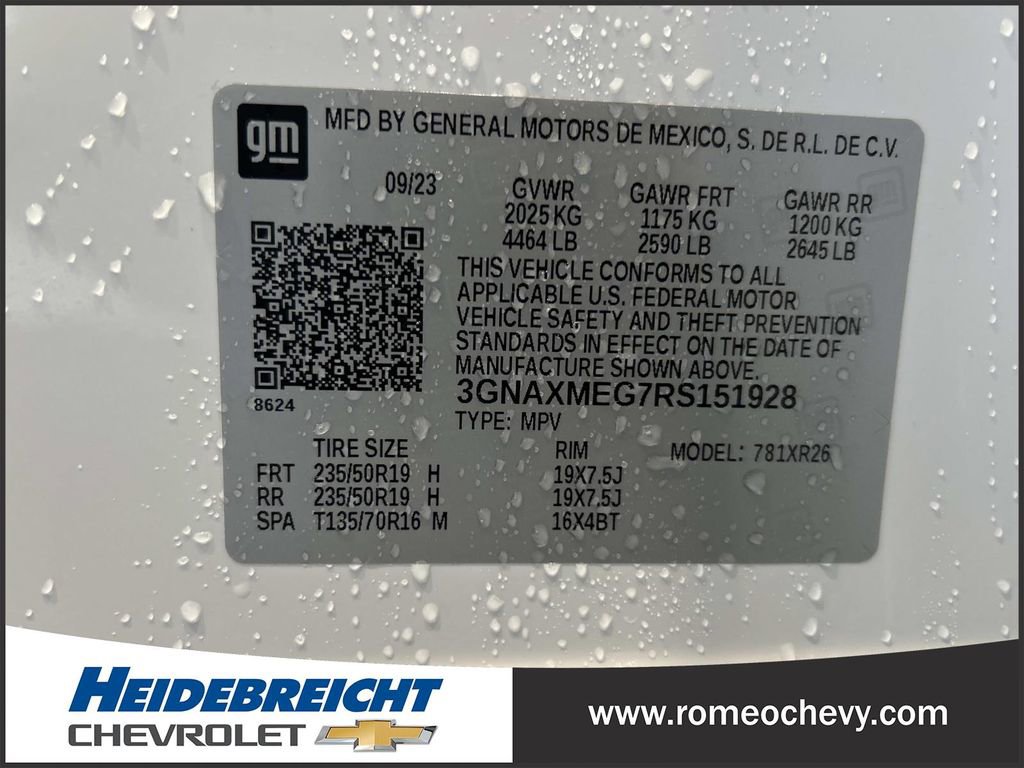 Certified 2024 Chevrolet Equinox RS w/ LPO, Floor Liner Package FWD image 8