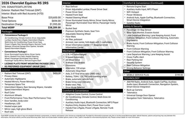 New 2026 Chevrolet Equinox RS image 26