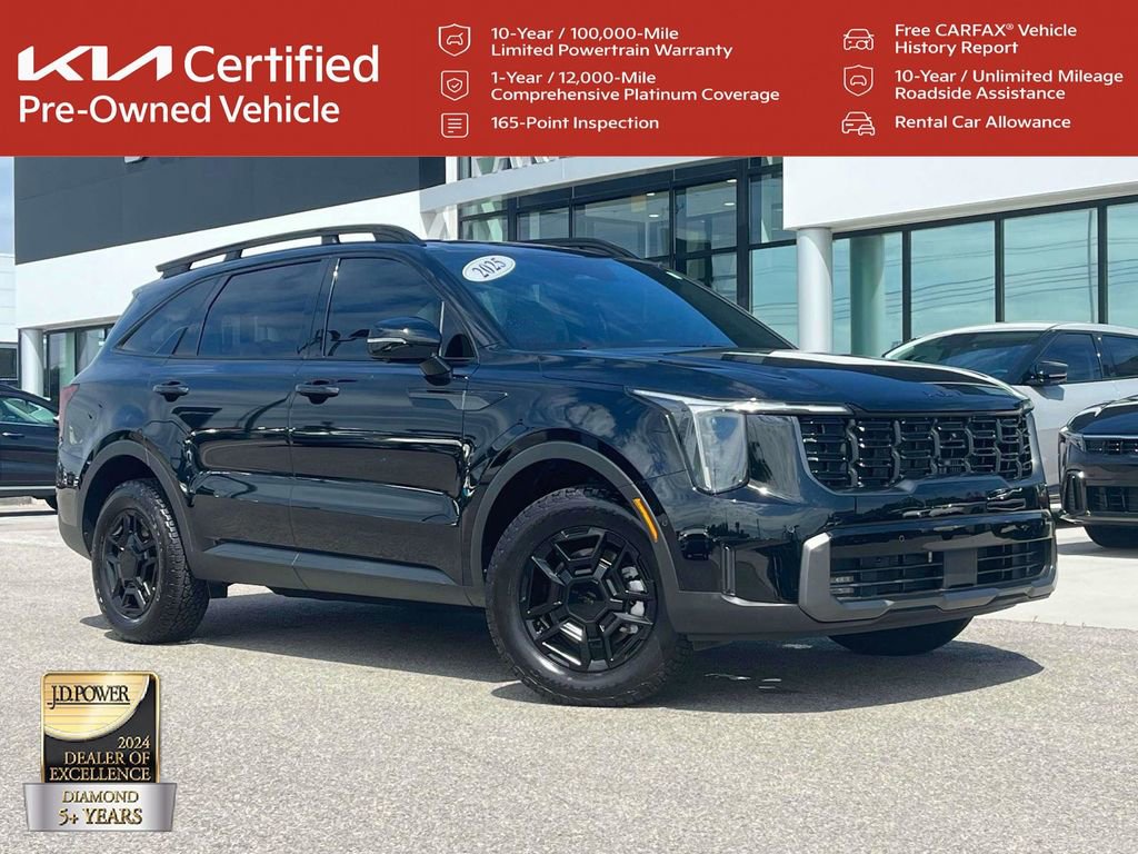Certified 2025 Kia Sorento SX Prestige w/ Olive Brown Leather Package image 1