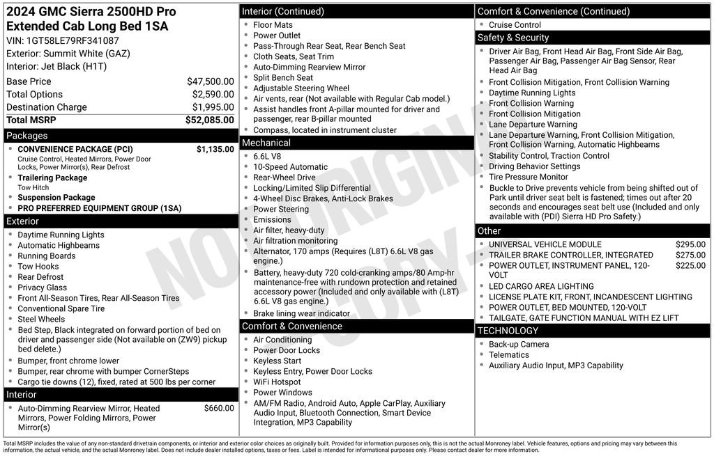 Used 2024 GMC Sierra 2500 Pro w/ Convenience Package RWD image 34