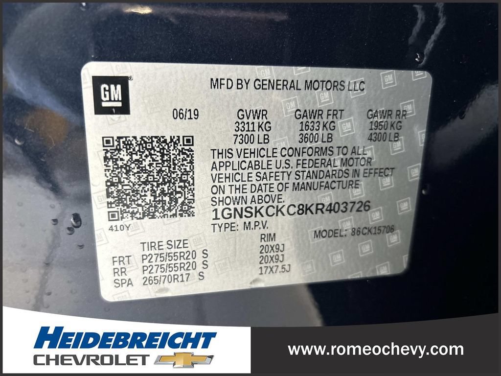 Used 2019 Chevrolet Tahoe Premier AWD/4WD image 8