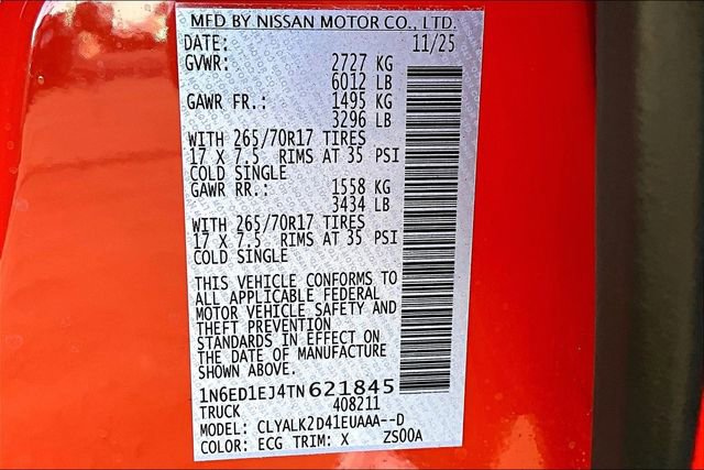 New 2026 Nissan Frontier Pro-X w/ Tow Package image 8