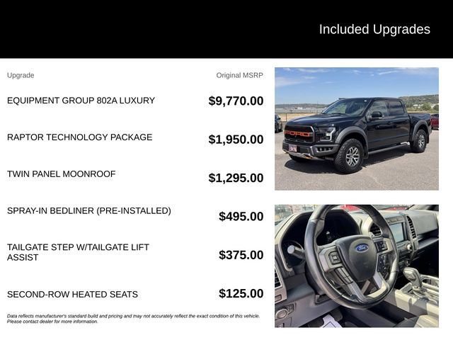 Used 2018 Ford F150 Raptor w/ Equipment Group 802A Luxury AWD/4WD image 5