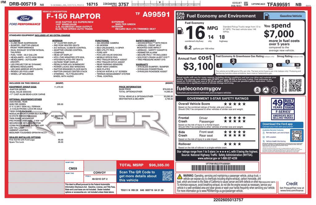 New 2026 Ford F150 Raptor AWD/4WD image 4
