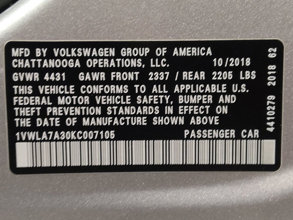 Used 2019 Volkswagen Passat 2.0T Wolfsburg FWD image 33