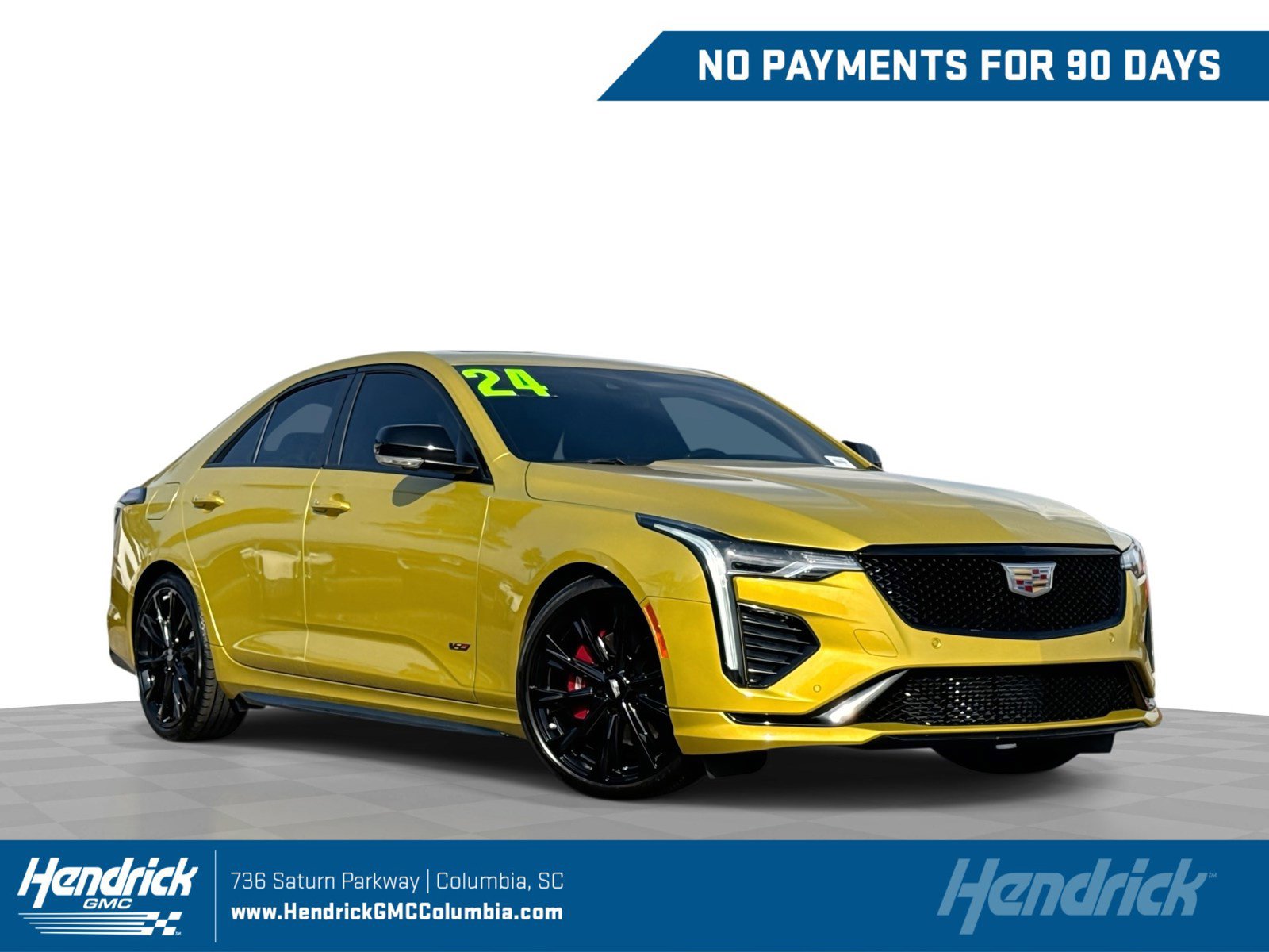 Used 2024 Cadillac CT4 V w/ LPO, ONYX Package image 1