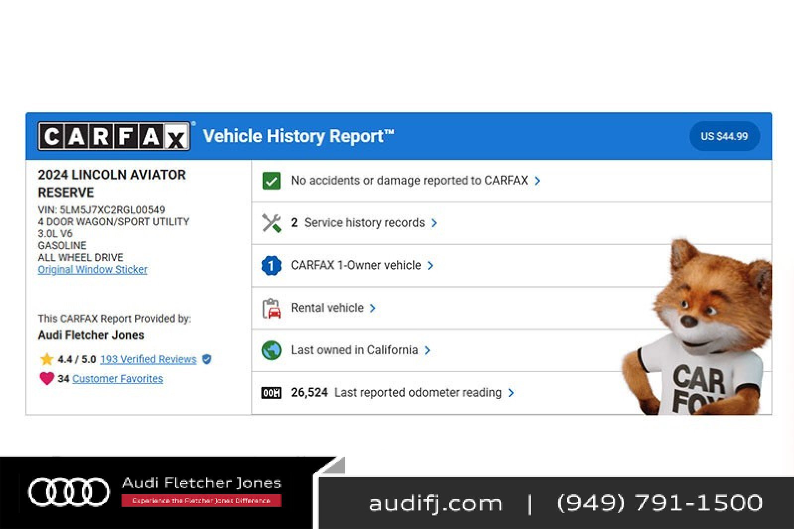 Used 2024 Lincoln Aviator Reserve image 2