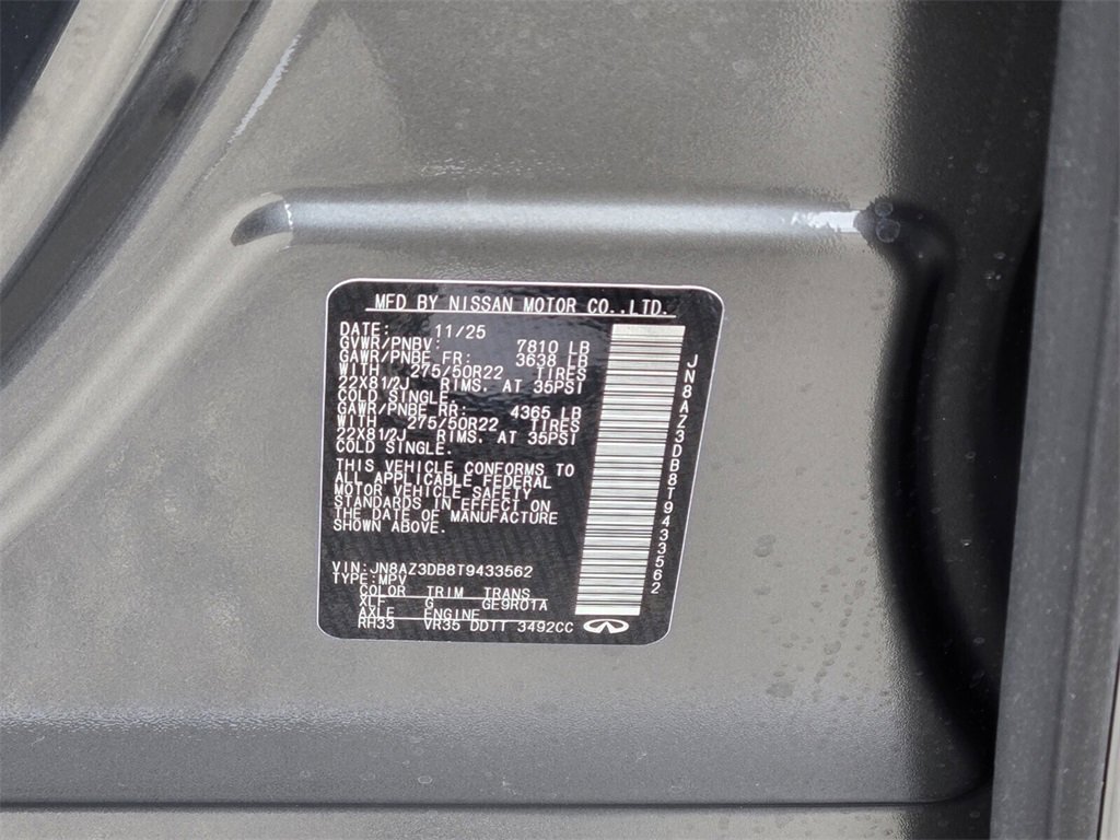 New 2026 INFINITI QX80 4WD w/ Sport Exterior Package image 18