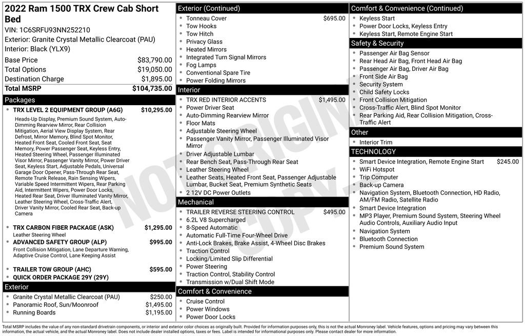 Used 2022 RAM 1500 TRX w/ TRX Level 2 Equipment Group AWD/4WD image 4