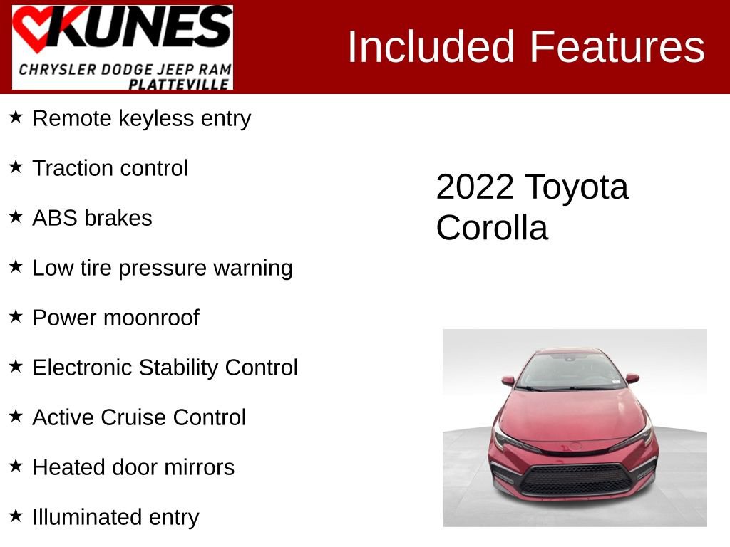 Used 2022 Toyota Corolla SE image 2