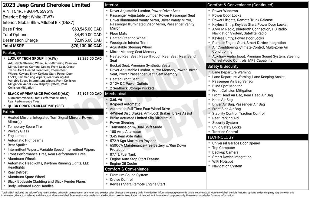 Used 2023 Jeep Grand Cherokee Limited w/ Luxury Tech Group II image 34