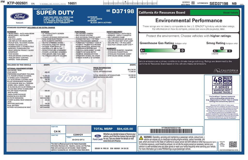 Used 2025 Ford F250 Lariat w/ Black Appearance Package AWD/4WD image 65