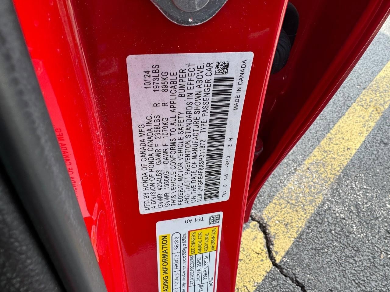 Certified 2025 Honda Civic Sport Touring image 29