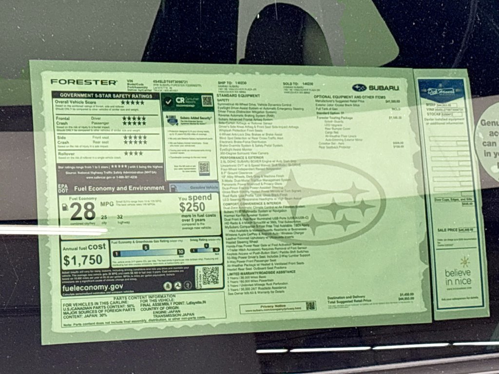 New 2026 Subaru Forester Touring w/ Touring Package AWD/4WD image 25