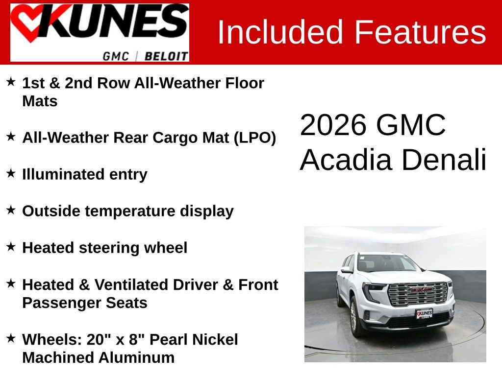 New 2026 GMC Acadia Denali w/ Super Cruise Package image 3