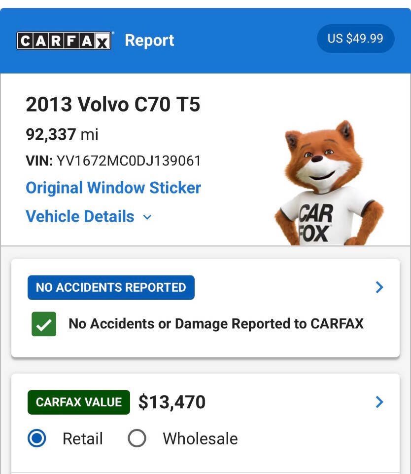 Used 2013 Volvo C70 T5 FWD image 67