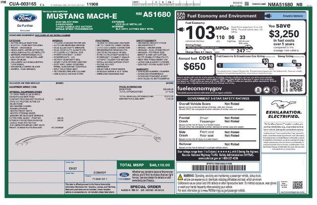 Certified 2022 Ford Mustang Mach-E Select w/ Comfort/Technology Package RWD image 2