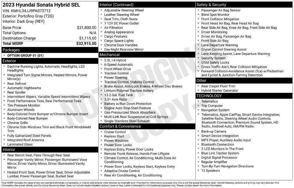 Used 2023 Hyundai Sonata SEL FWD image 19