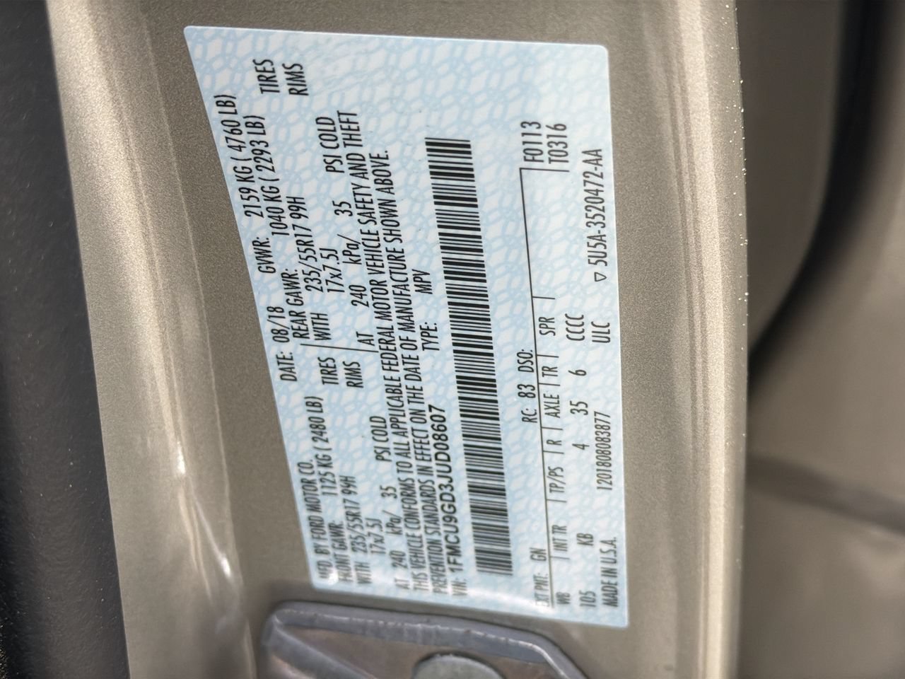 Used 2018 Ford Escape SE AWD/4WD image 31