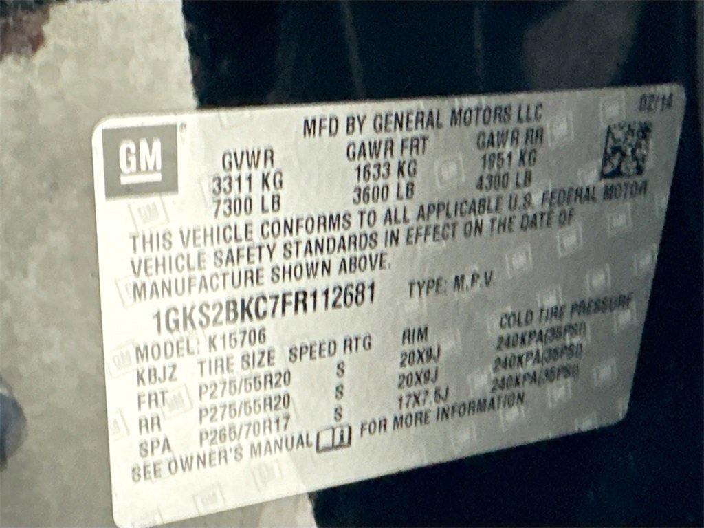 Used 2015 GMC Yukon SLT w/ Open Road Package image 12