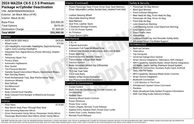 Certified 2024 MAZDA CX-5 AWD 2.5 S w/ Premium Package image 41